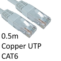 CAT6 Ethernet Cable 0.5m White - Full Copper UTP Gigabit RJ45