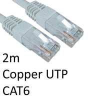 CAT6 Ethernet Cable 2m White - Full Copper RJ45 UTP Patch Lead