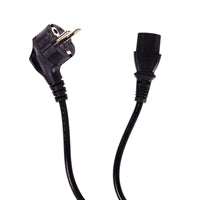 EU 2 Pin to IEC C13 Kettle Lead Power Cable 1-1.8m Black