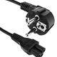 EU 2 Pin to IEC C5 Cable 60cm Black Cloverleaf Power Lead