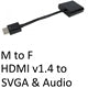 HDMI to VGA Adapter 1080P - Digital Converter with 3.5mm Audio