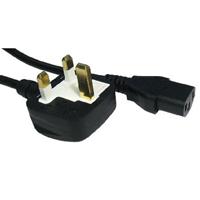 5m UK Mains to IEC C13 Kettle Lead - Black 13A Fused Power Cable