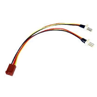 3-pin PC fan splitter cable, 15cm, 1 female to 2 male adapter, Globoshop, 18AWG wire.