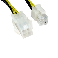 4-Pin ATX Power Extension Cable 28cm - Black & Yellow OEM