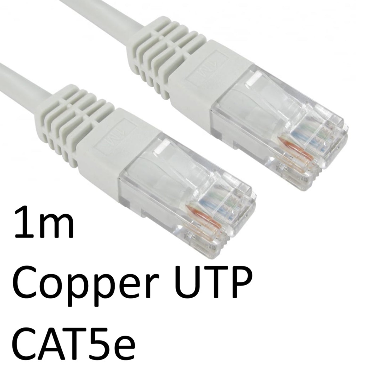 CAT5e Ethernet Cable 1m White - RJ45 Copper UTP Patch Lead