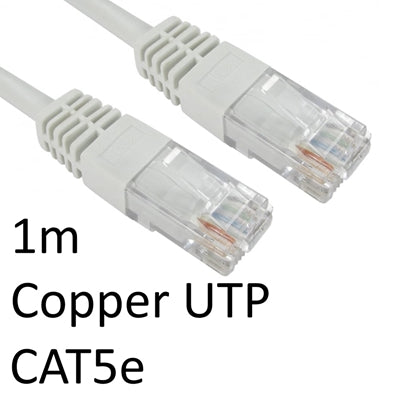 CAT5e Ethernet Cable 1m White - RJ45 Copper UTP Patch Lead