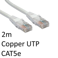 Cat5e Ethernet Cable 2m White - Full Copper RJ45 UTP Patch Lead