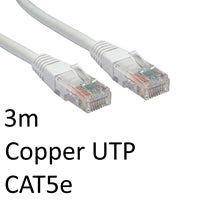 3m White CAT5e Ethernet Cable - Full Copper RJ45 UTP Patch Lead