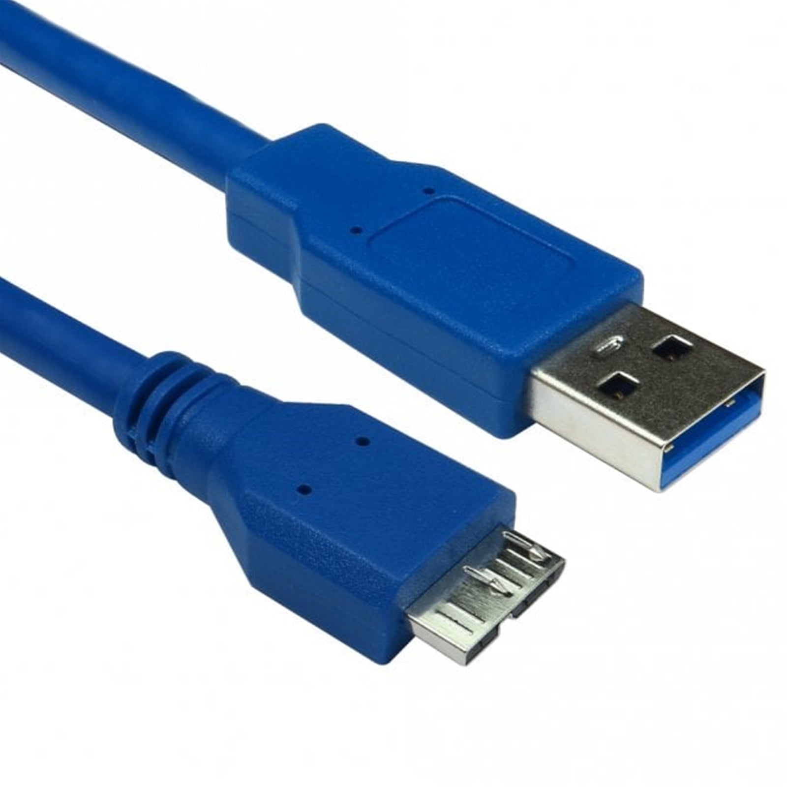 Blue USB 3.0 A to Micro B data cable, 0.75m length, brand Globoshop, supports 5Gbps transfer speed.