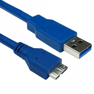 USB 3.0 A to Micro B data cable, 0.75m, blue, supports 5Gbps, by Globoshop.