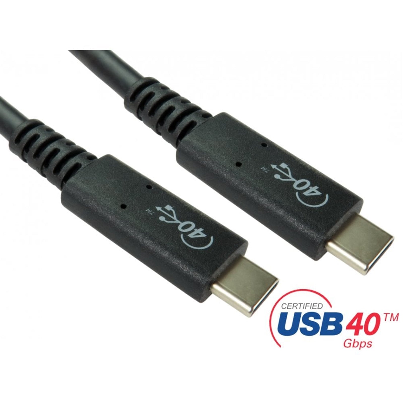 USB4 Certified Cable 1m 40Gbps 100W USB-C Black E-Marked