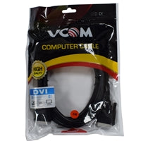 VCOM DVI-D Male to Male Cable 3m Black Multi-Shield Copper Display