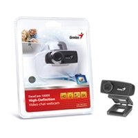 Genius FaceCam 1000X HD 720p Webcam - USB, Manual Focus, Built-in Mic