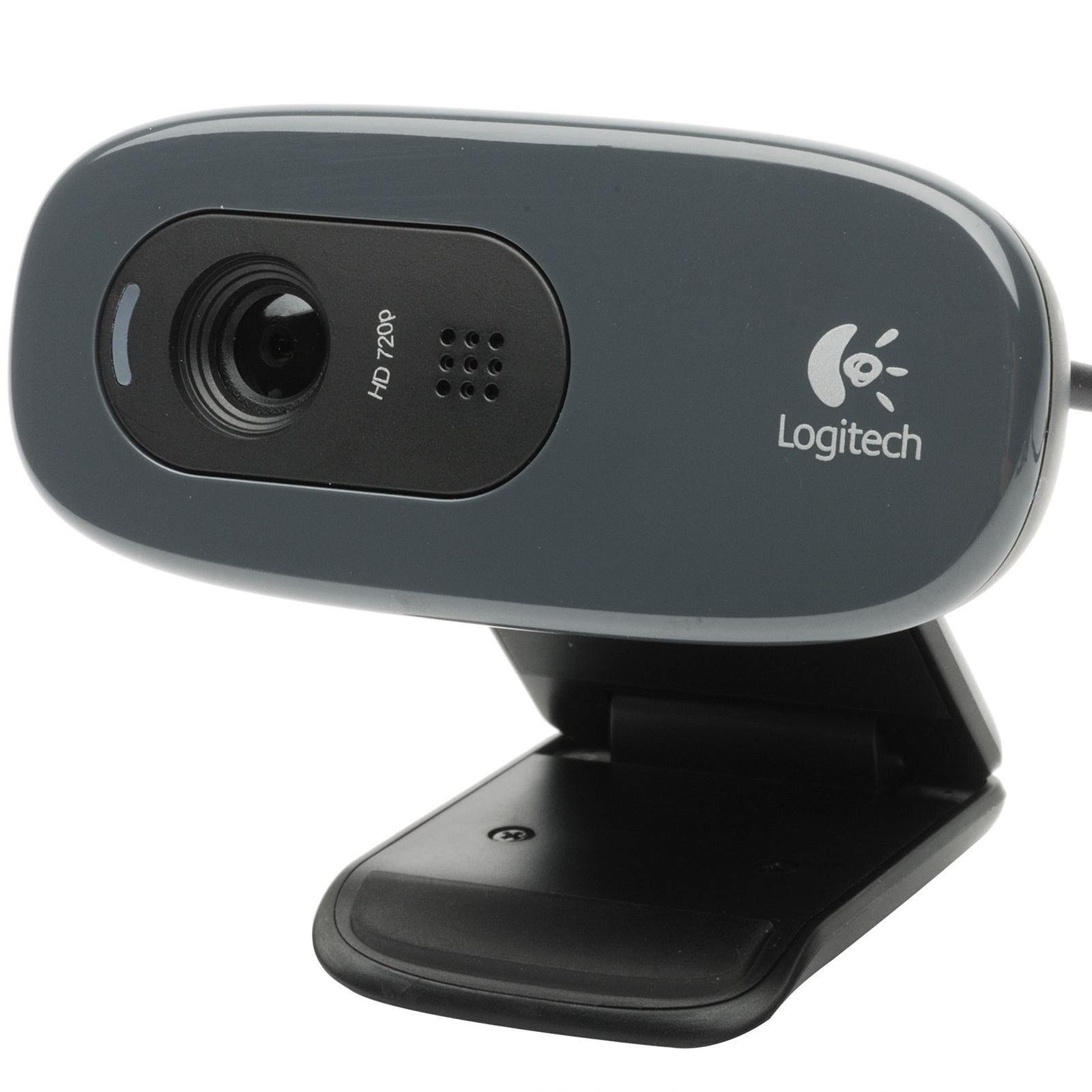 Logitech C270 HD 720p Webcam - USB, Noise-Reducing Mic, 60° View