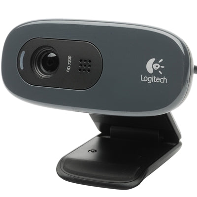 Logitech C270 HD 720p Webcam - USB, Noise-Reducing Mic, 60° View