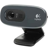 Logitech C270 HD 720p Webcam - USB, Noise-Reducing Mic, 60° View