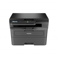 Black Brother DCP-L2620DW multifunction printer with paper tray and control panel, refurbished condition.