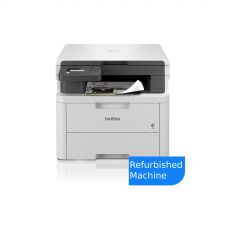 Brother DCP-L3520CDWE multifunction printer, refurbished, in compact design, featuring color print, copy, scan functions.