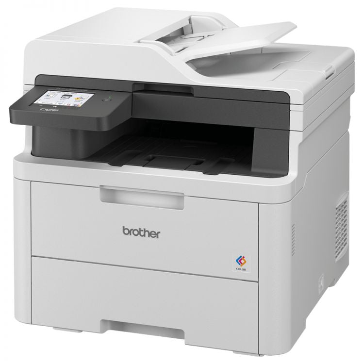 Brother DCP-L3560CDW A4 color wireless LED multifunction printer with touchscreen and paper tray.