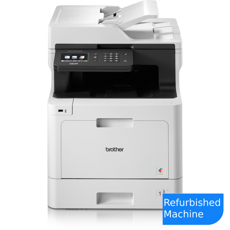 Brother DCP-L8410CDW refurbished multifunction printer in white and black