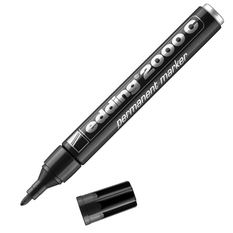 edding 2000C Permanent Marker Black Box of 10