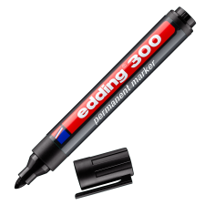 edding 300 Permanent Marker A8 Bullet Black Box of 10