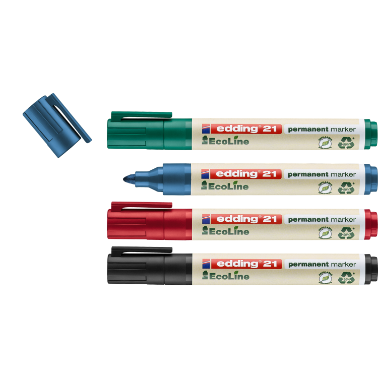 edding 21/4 S EcoLine permanent marker Pack of 4