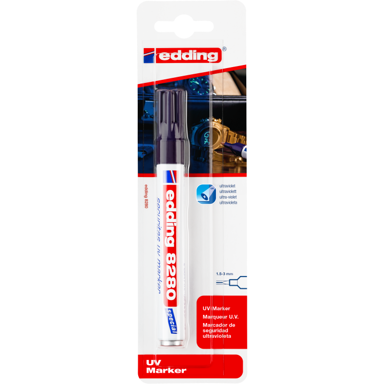 edding 8280/1 BL Securitas UV Marker Box of 10