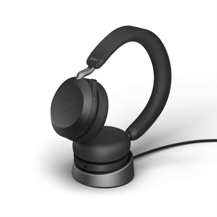 Jabra Evolve2 75 USB-C UC Stereo Headset with Desk Stand