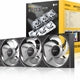 Antec Connect 120 ARGB Reverse 3-Pack PWM Fans - Hydraulic Bearing Black