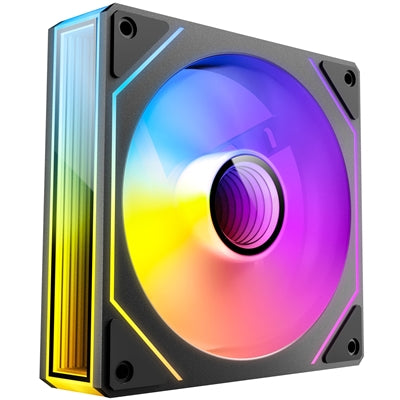 Antec Vision 120mm ARGB fan, black, up to 1800RPM, 44.5CFM airflow, 29dB max, 4-pin ARGB 3-pin connector.