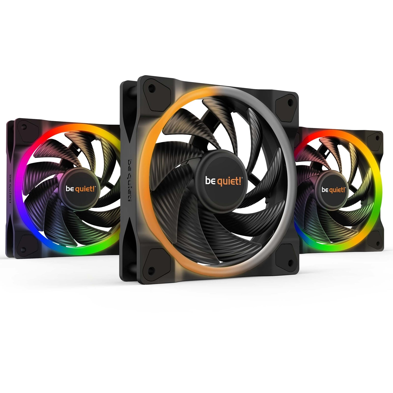 be quiet! Light Wings 120mm RGB Fan 3-Pack Black - High-Speed PWM