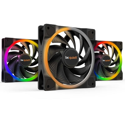 be quiet! Light Wings 120mm RGB Fan 3-Pack Black - High-Speed PWM