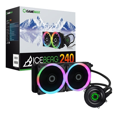 GameMax Iceburg 240mm ARGB AIO Liquid Cooler - Pure Copper