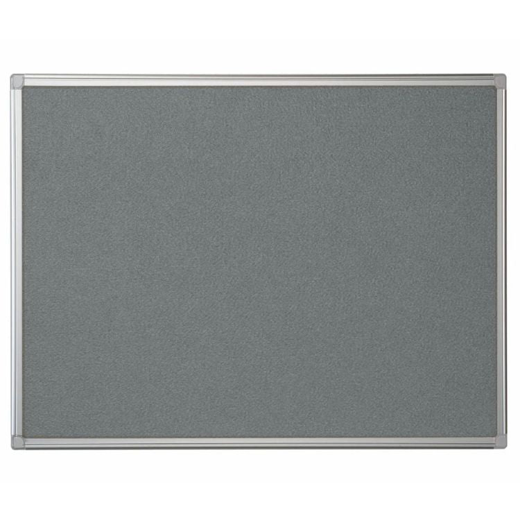 Bi-Office Maya Grey Felt Noticeboard Aluminium Frame 1200x1200