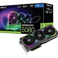 PNY RTX 5080 EPIC-X RGB OC 16GB GDDR7 Overclocked Graphics Card