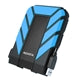 ADATA HD710 Pro 2TB rugged external hard drive, IP68 waterproof, blue and black design, USB 3.1 connectivity.