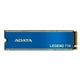 Blue ADATA Legend 710 512GB NVMe SSD with M.2 interface, PCIe Gen3, heatsink, read speed 2400MB/s, write speed 1600MB/s.