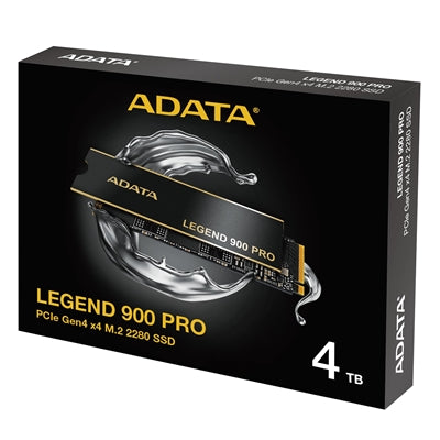 ADATA Legend 900 PRO 4TB PCIe Gen4 x4 M.2 2280 SSD with read/write speeds up to 7,400/6,500 MB/s.