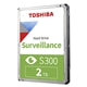 Toshiba S300 2TB Surveillance HDD SATA III 5400RPM 128MB 24/7
