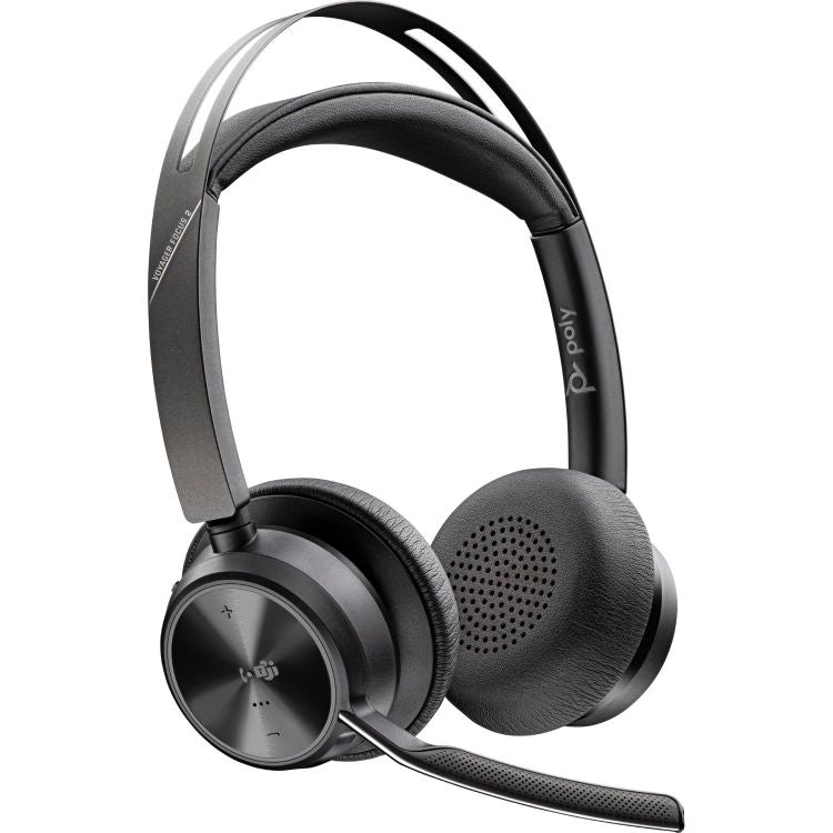 HP Poly Voyager Focus 2 Microsoft Teams Certified Stereo Headset with USB-C to A Adapter