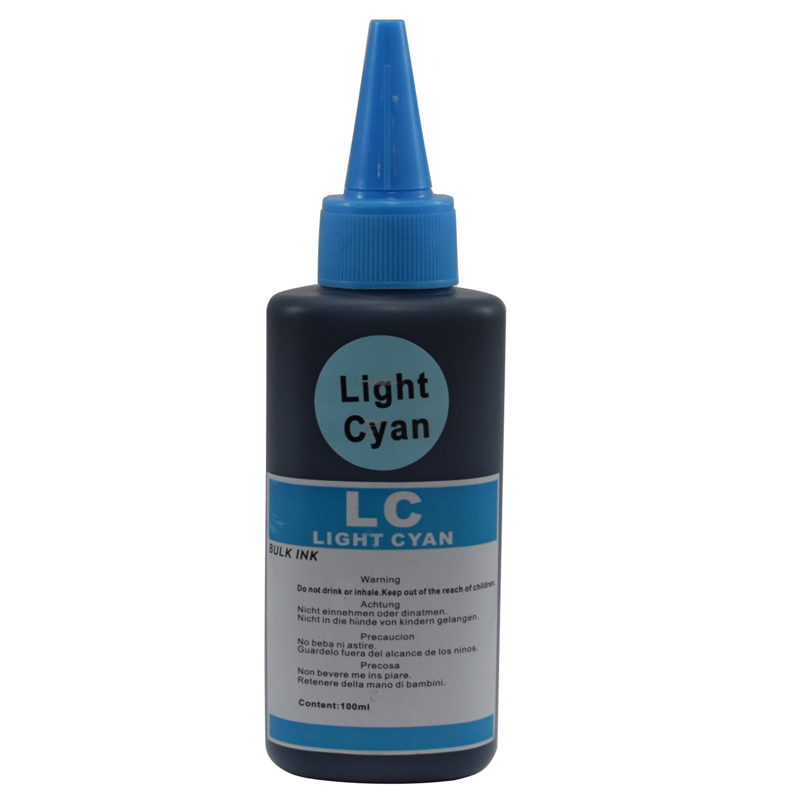 InkLab Dye-Based Universal Refill Ink Light Cyan 100ml Bottle