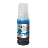 InkLab 103 Cyan Ink Bottle - Epson EcoTank Compatible Refill 70ml
