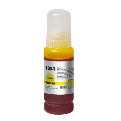 InkLab 103 Compatible Yellow Ink Bottle 65ml - Epson EcoTank