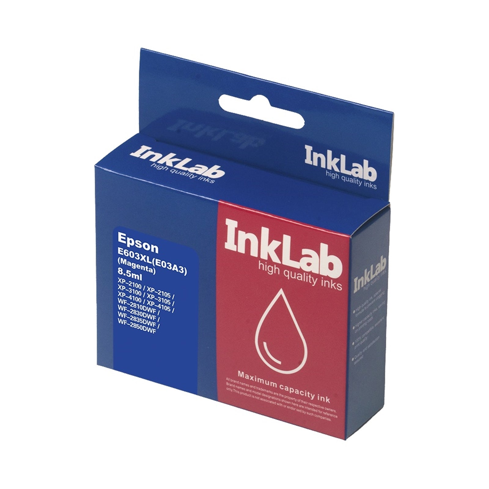InkLab 603XL Magenta Ink Cartridge 8.5ml High Capacity Epson