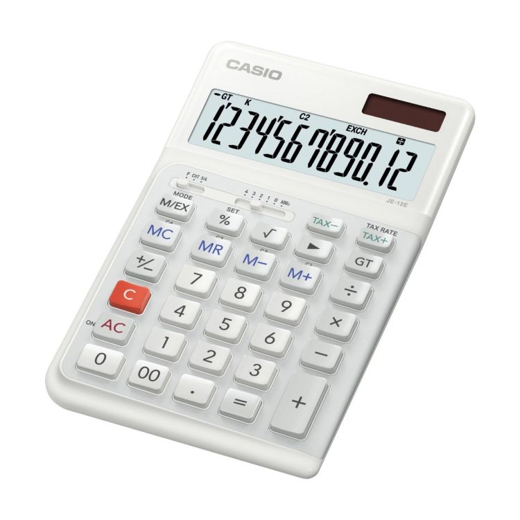 Casio JE-12E Ergonomic Desktop Calculator