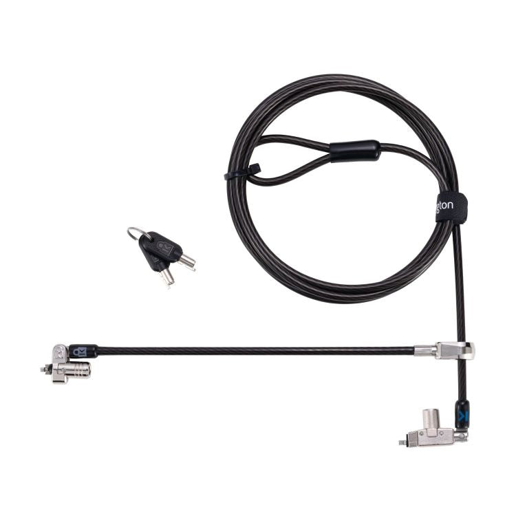 Kensington K60508WW Slim N17 2.0 Keyed Dual Head Laptop Lock for Wedge-Shaped Slots