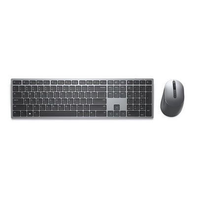 Dell KM7321W Premier Multi-Device Keyboard and Mouse Combo, QWERTY UK Layout, silver, with 12 programmable keys, wireless.