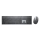 Dell KM7321W wireless keyboard and mouse combo, silver, QWERTY UK layout, 12 programmable keys.