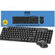 Evo Labs USB Wired Keyboard Mouse Combo UK QWERTY Full Size Black